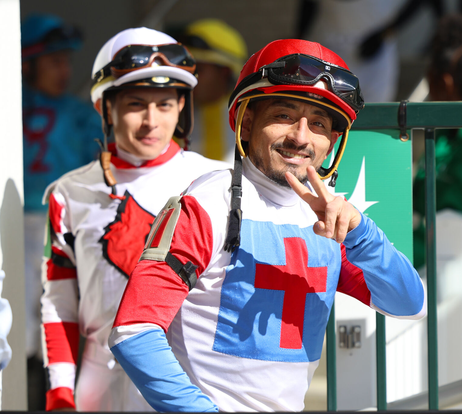 Jockey smiles during Opening Night.JPG